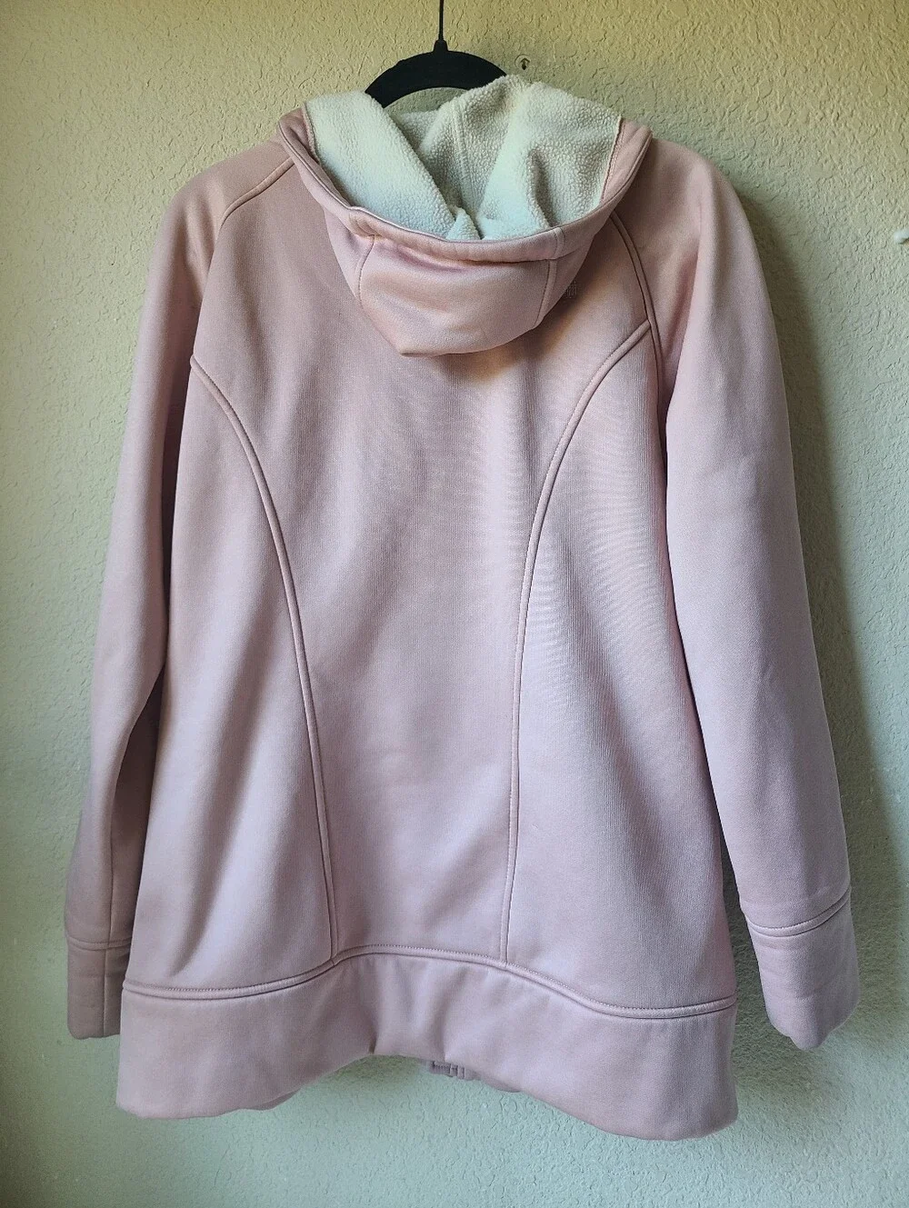 The North Face Women's Pale Pink Sherpa-Lined Zip Hoodie Women's Size L